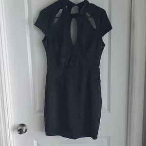 Black Halter Bodycon Mini Dress